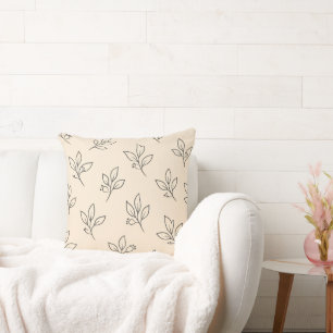 Cojín Neutral Beige   Almohada Decorativa con Patr