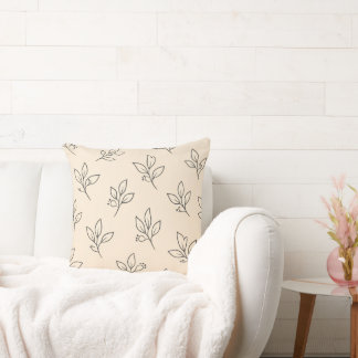 Cojín Neutral Beige | Almohada Decorativa con Patr