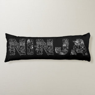 Cojín Ninja Magnífico Texto Blanco Sobre Negro