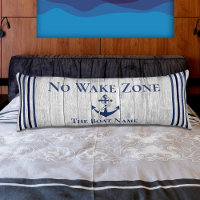 No Wake Zone Navy Anchor Rope Nautical