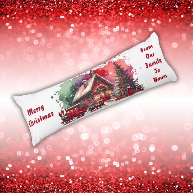 Cojín Nochebuena de la cosecha del Monograma en blanco | (Subido por el creador)