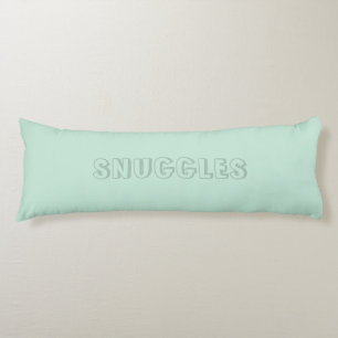 Cojín Nombre del personalizable "Snuggles" menta marina 