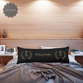 Cojín Nombre del personalizar y Monograma inicial de oro