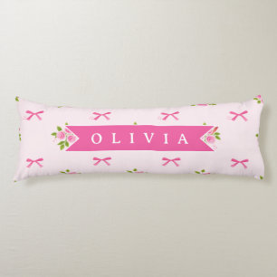 Cojín Nombre Floral Personalizado de Lazo Femenino Coque