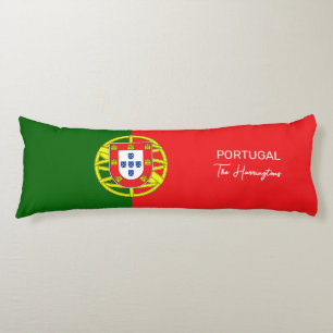 Cojín Nombre personalizado Bandera portuguesa