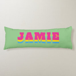 Cojín Nombre personalizado de la bandera del orgullo gay