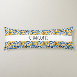 Cojín Nombre personalizado del fruto tropical del patrón