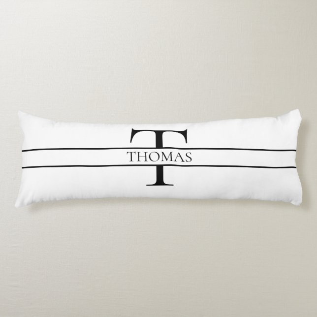 Cojín Nombre personalizado monogramado elegante (Anverso)