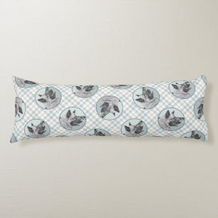 Cojín Noruego Elkhound y Village Pintando Arte Perro