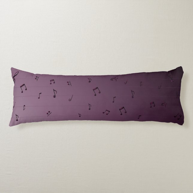 Cojín Notas musicales de Oscuro Ombre (Anverso)