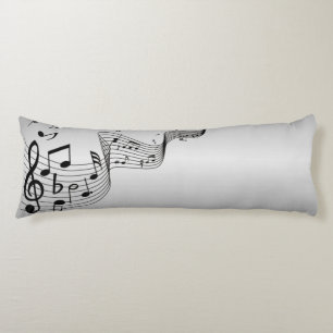 Cojín Notas musicales sobre plata