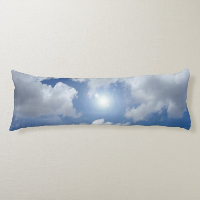 Cojín Nubes del cielo azul + tus ideas (Anverso)