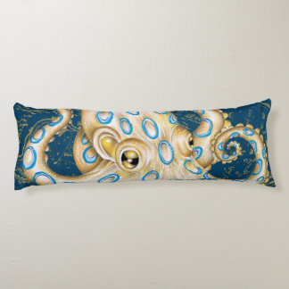Cojín Octopus de anillo azul Indigo mapa vintage nautico