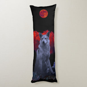 Cojín Oh Wolf Moon   Pillow corporal gótico