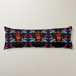 Cojín Ojibwe Floral Motif MMIW Black