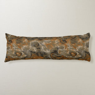 Cojín oliva dorada y abstracto negro