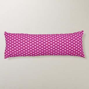 Cojín Onda patrón Art Déco - magenta y rosa