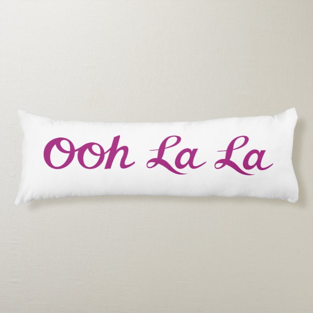 Cojín Ooh La La Script Magenta (Anverso)