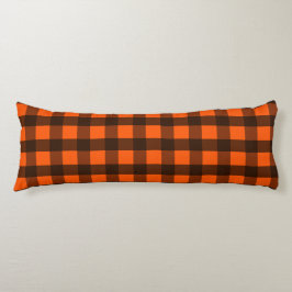Cojín Orange and Black Checker
