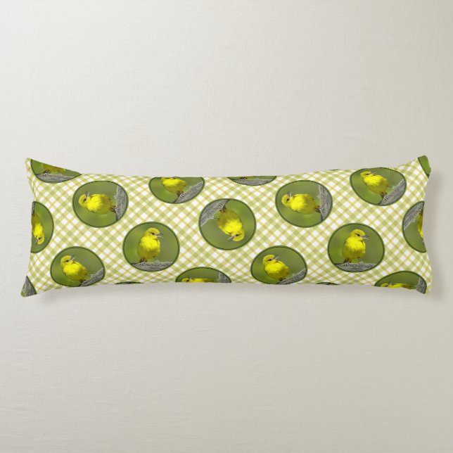 Cojín Orchard Oriole, mujer en primavera, foto original (Anverso)