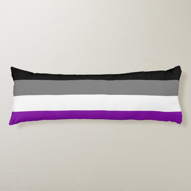 Cojín Orgullo asexual, orgullo LGBTQ, impresión a rayas (Anverso)