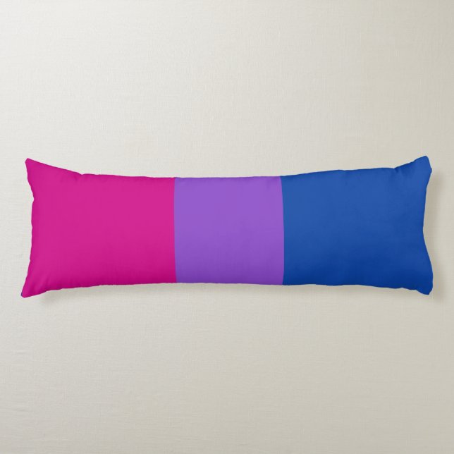 Cojín Orgullo bisexual, audaces franjas, ORGULLO LGBTQ (Anverso)