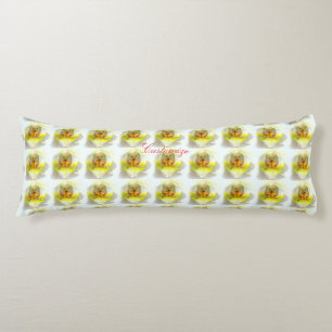 Cojín orquídeas blancas amarillas estampado floral