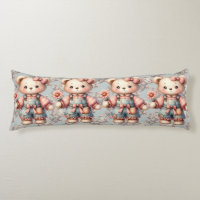 Oso de peluche pastel sosteniendo una flor con ove