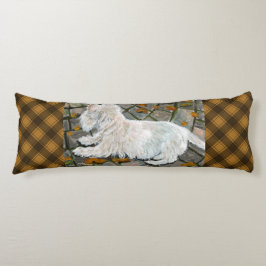 Cojín Otoño deja a Westie en patio