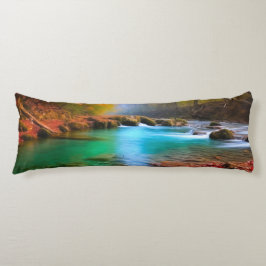 Cojín Paisaje del río Otoño Tranquilo