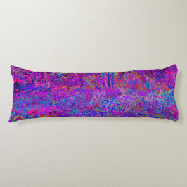 Cojín Panorama Psicodélico Impresionista Púrpura