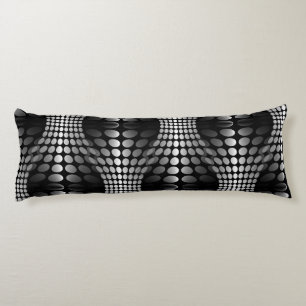 Cojín Papel de escritorio de las olas punteadas negro y 