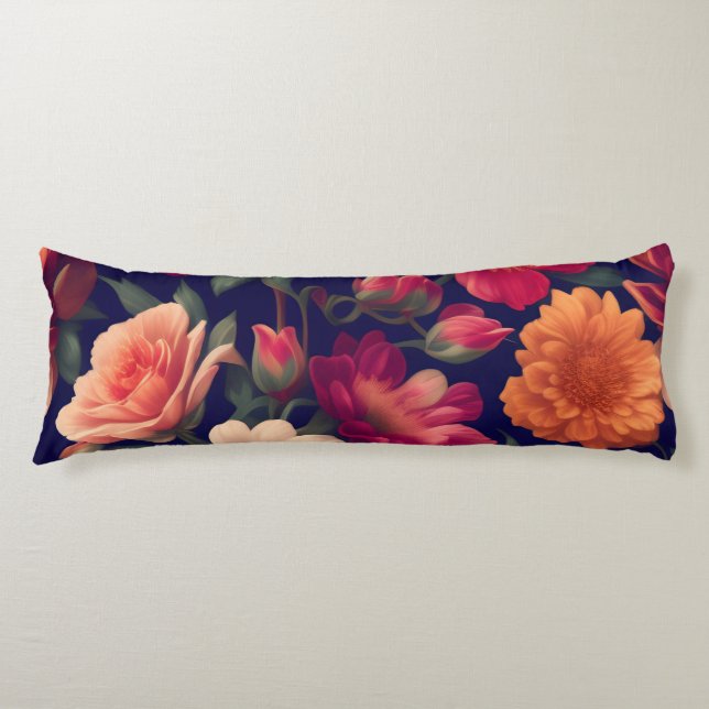 Cojín Papel de pared con motivos florales (Anverso)