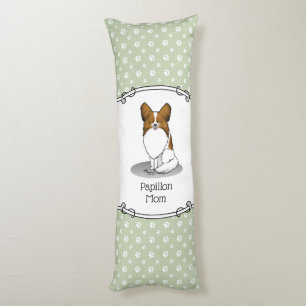 Cojín Papillon Mom Pap Mom (blanco y estable) Cute Dog M