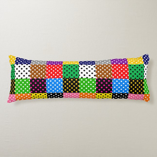 Cojín Paquetes multicolores Quilt Polka Dots (Anverso)