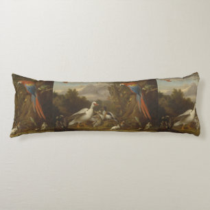 Cojín Parroquia de patos de maca y otras aves en tierra