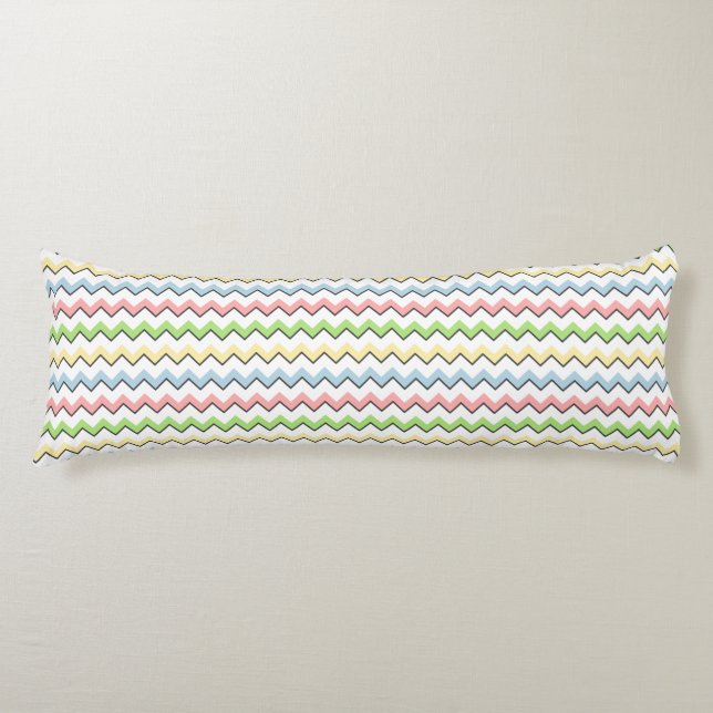 Cojín Pastel Chevron-Drop Shadow por Shirley Taylor (Anverso)