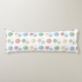 Cojín Pastel Geometric Floral Line Art Body Pillow