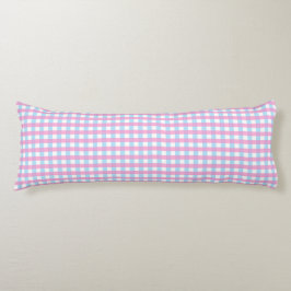 Cojín Pastel rosa Azul Gingham Plaid
