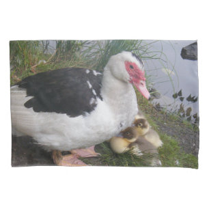 Cojín Pato de Muscovy y funda de almohada de los