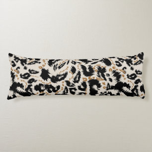 Cojín Patrón abstracto bohemio africano de leopardo