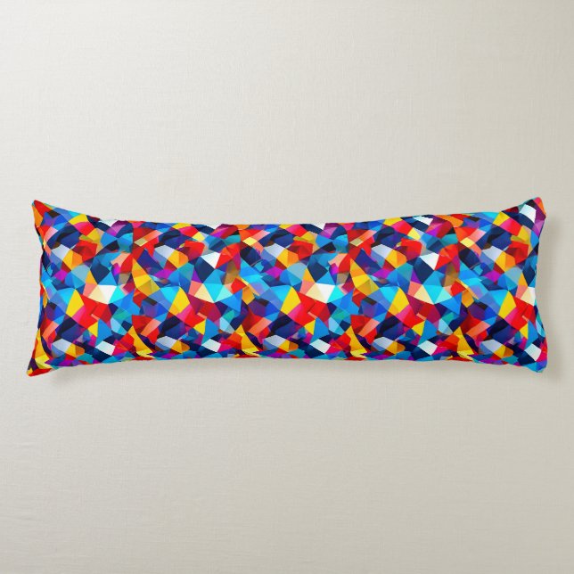 Cojín Patrón abstracto colorido (Anverso)