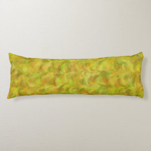 Cojín Patrón abstracto continuo verde amarillo