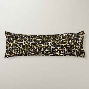 Cojín Patrón amarillo blanco negro Camo digital