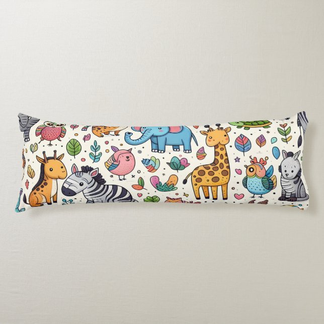 Cojín Patrón animal personalizado (Anverso)