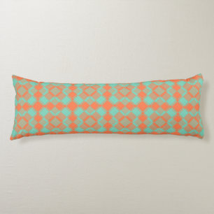 Cojín Patrón Argyle de Cuadros de Turquesa Coral