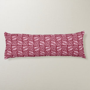 Cojín Patrón Azteca Ikat - Burdeos y Rosa