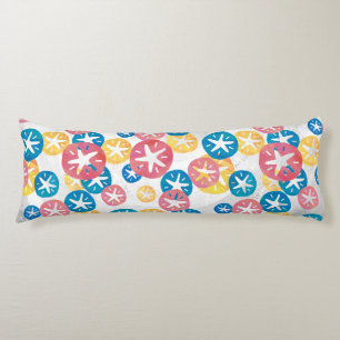 Cojín Patrón azul rojo amarillo del dólar de arena