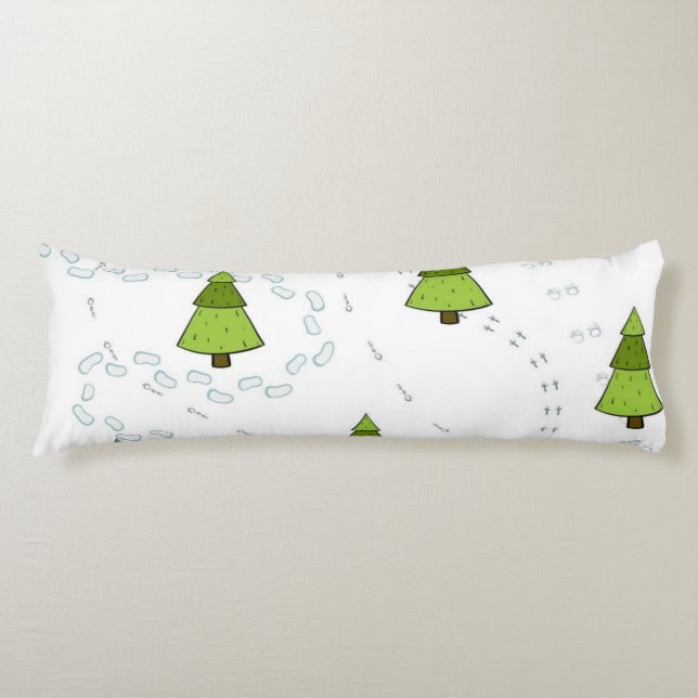 Cojín patrón de árbol de Navidad (Anverso)