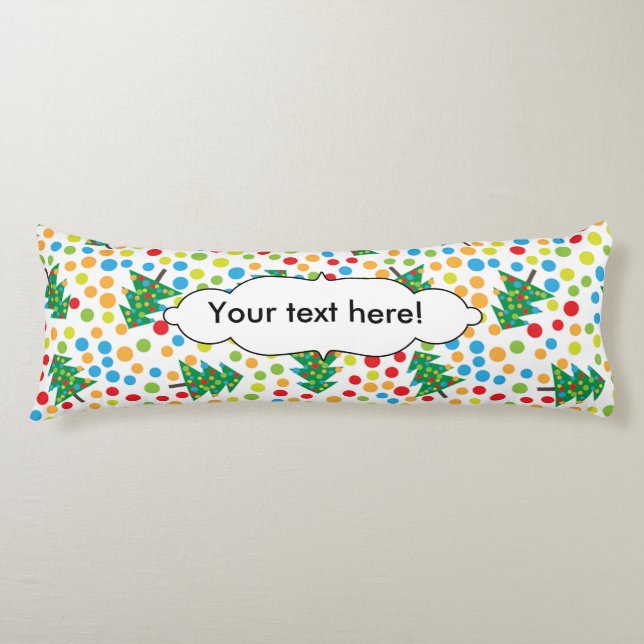 Cojín patrón de árboles de Navidad (Anverso)